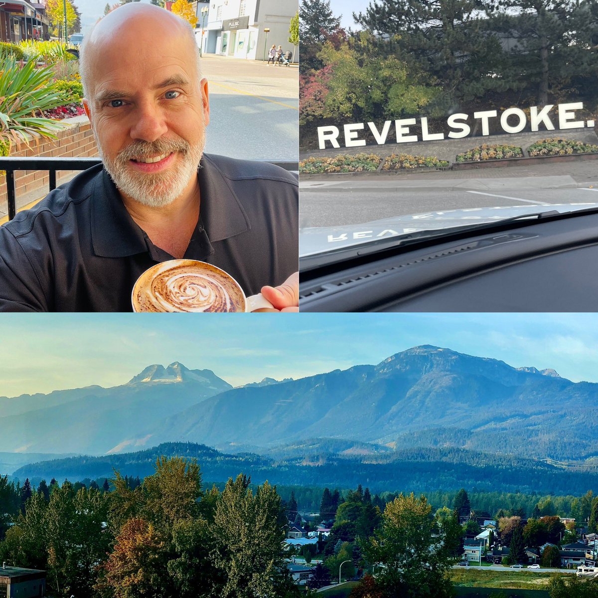 Visiting <a href="/RevCU/">Revelstoke CU</a> today. Loving the fresh mountain air and a yummy cappuccino. #Revelstoke