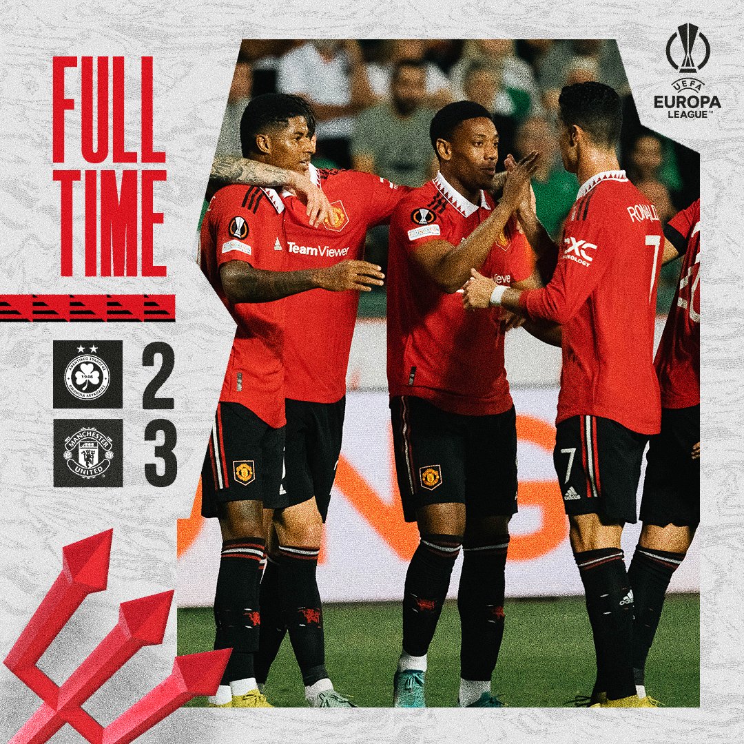 ManUtd's tweet photo. Job done in Nicosia! ✔

#MUFC || #UEL