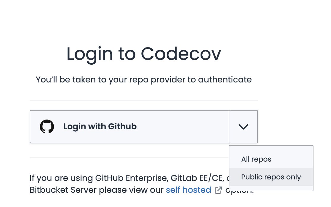 stebehn's tweet photo. @codecov why do you ask for access to my private GitHub repos when I select "Public repos only"? Is that a bug? In any case, it's preventing me from signing up. https://t.co/se2XWwYUZ3