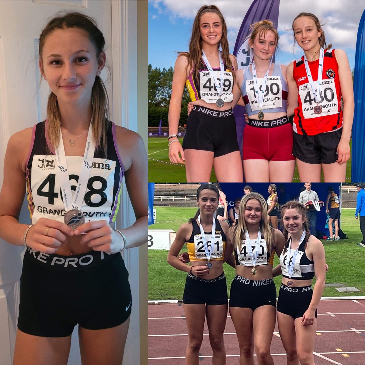 NAathleticsclub's tweet photo. Supporting Scottish Women and Girls in Sport week. Tonight we are celebrating  the bravery of all our female athletes who turn up to the start line and perform, whether it is track, feild, road or trial we salute you 🫡🤩🙌🏻 #SheCanSheWill https://t.co/3UzmvYPm7D
