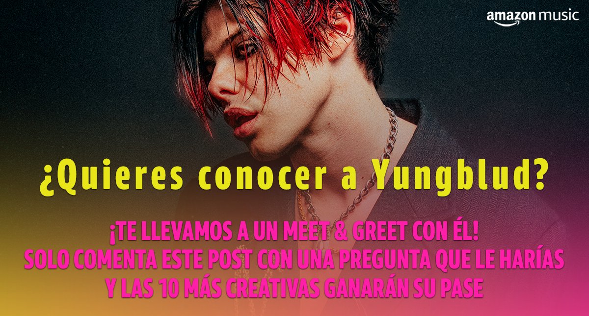 Fans legendarios de <a href="/yungblud/">YUNGBLUD</a>, es su oportunidad de preguntarle algo a este rockero y verlo en vivo. ¡Así es! Puedes ser de los 10 afortunado en conocerlo. ¡Esperamos ver tu pregunta en nuestros comentarios!

Términos y Condiciones: twitlonger.com/show/n_1ss5803