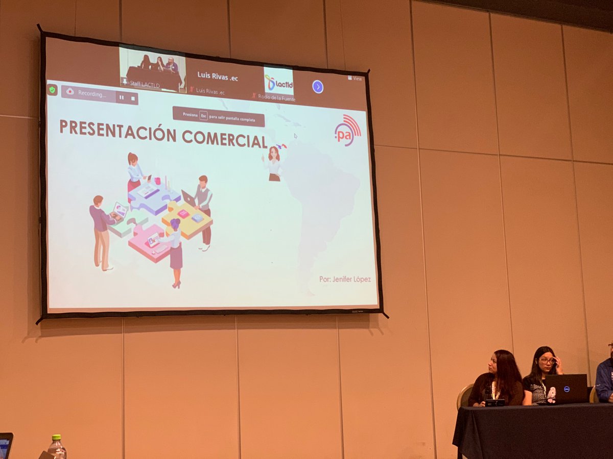 nichaiti's tweet photo. ccTLDs News Sessions
Commercial presentation by Jenifer López (.PA)
@LACTLD Technical and Commercial Workshop in Santa Cruz de la Sierra, Bolivia
#LACTLD #LACNIC38 #LACNOG2022 https://t.co/71xo89brUc