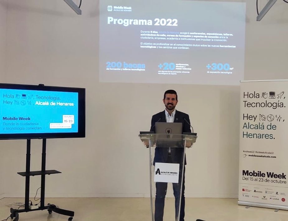 CastillejoCalvo's tweet image. 💥 Hey Alcalá, ¿quieres conocer la programación completa de la @mWeek_Alcala 2022? 💥

🎥 Te dejo link en Youtube de presentación del programa completo 👉🏻 youtube.com/watch?v=ELEPTZ…

📆 Apunta fecha 👉🏻 15 a 23 octubre

🌐 mobileweekalcala.com

#mWeek #mWeekAlcalá22 #AlcaláInnova