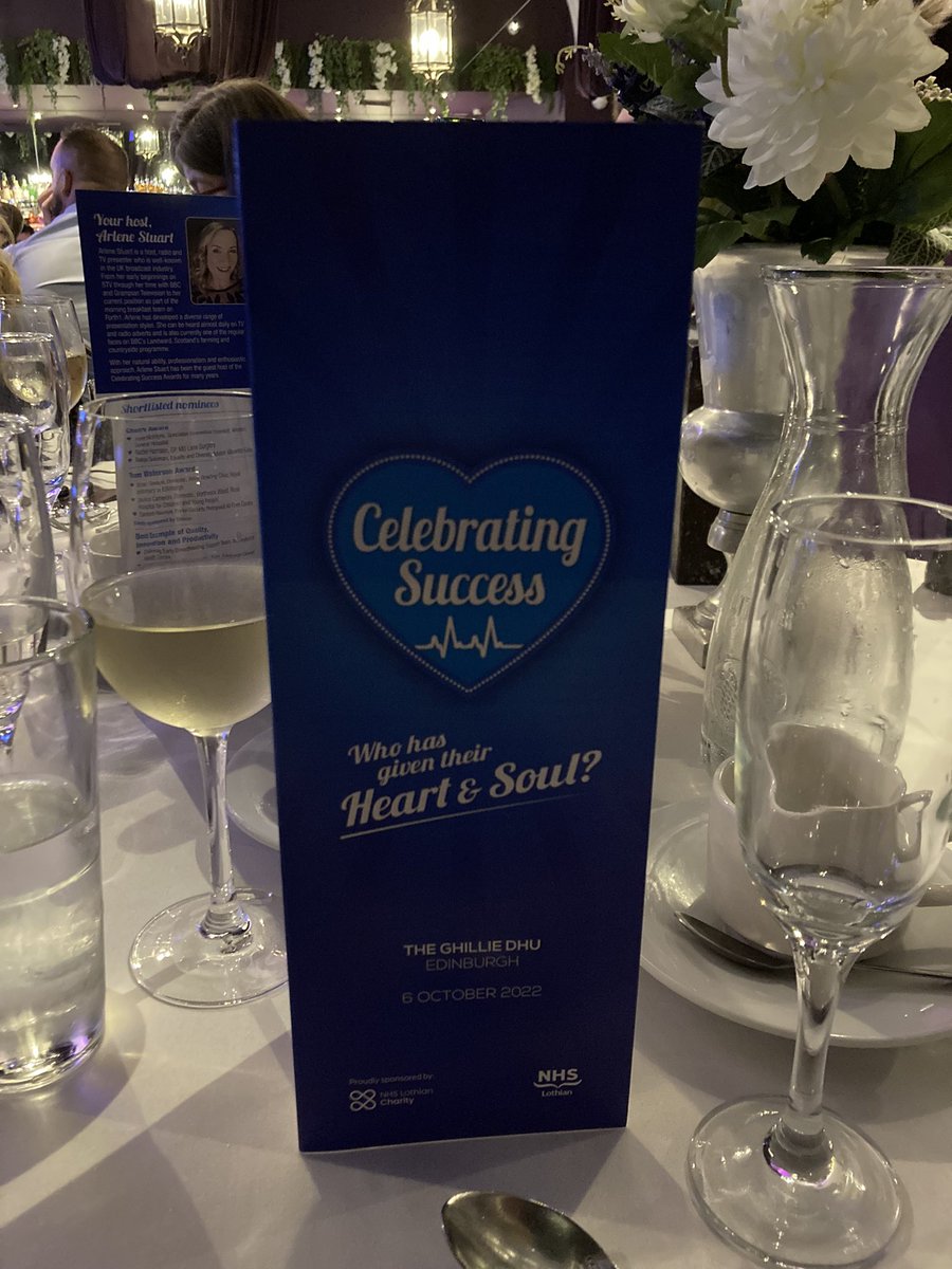 Very excited to be at @NHS_Lothian Celebrating Success Awards tonight #CSA22 with @riecriticalcare