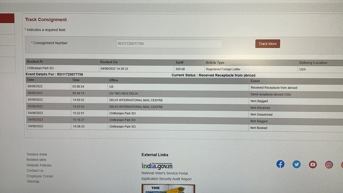 kunalsoni91's tweet photo. @IndiaPostOffice @USPS  adding USPS in the loop.

@IndiaPostOffice  and @USPS  please help me get my package delivered it’s been more than two months. I did sent the email to asrmdimc1@gmail.com too https://t.co/iCXmsBe9Kc