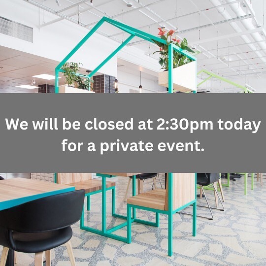 The cafe will be closed today at 2:30pm for a private event.

Thank you for your understanding. ift.tt/QFuGXZ9