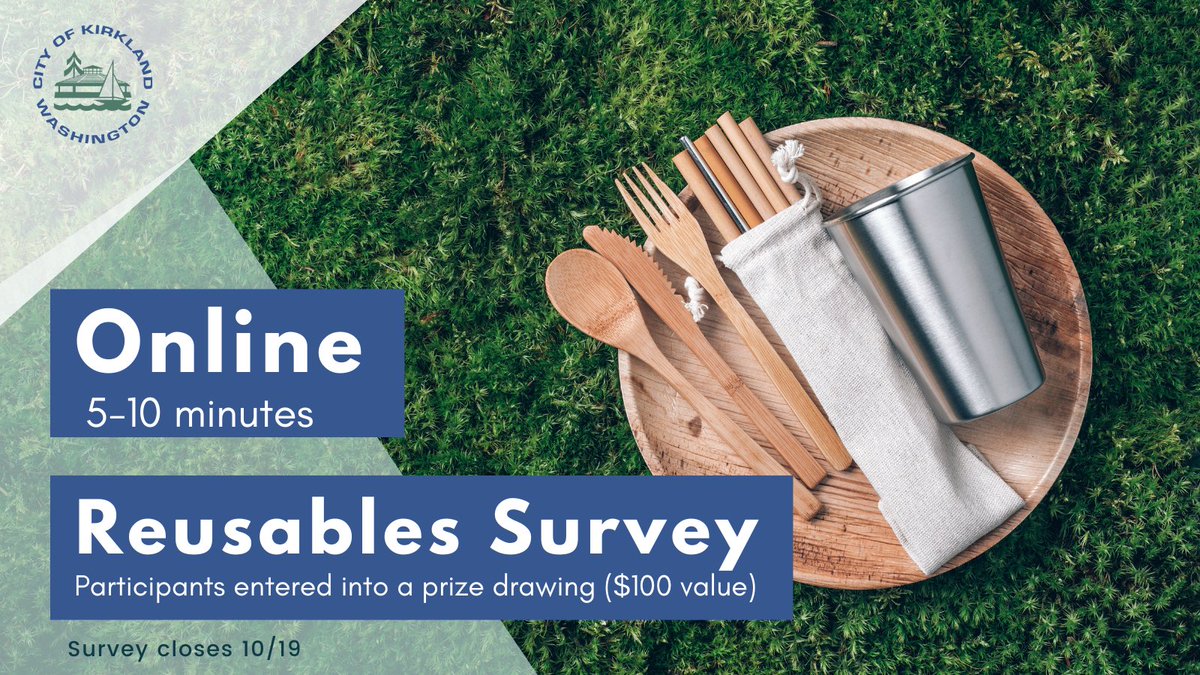 What is your experience of #reusable 
cups, plates and utensils versus 
disposable food service items? Help 
shape a regional effort to reduce waste 
through this 5-10 minute survey from 
the Eastside Waste Prevention 
Campaign. bit.ly/3RuO2MJ