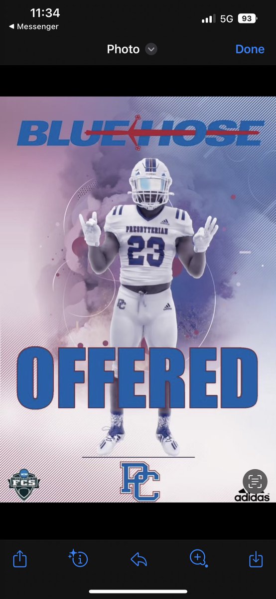 Dpc_25_'s tweet photo. Blessed to receive a D1 offer from Presbyterian College‼️‼️ Want to thank @Coach_Crayton @Clydelogan21 @SWCfb #newbeginnings https://t.co/C92Y6xyx1t
