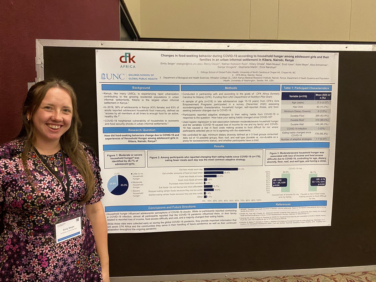 cfkafrica's tweet photo. It was great to see two of our 2022 #fellows at the @ncglobalhealth conference presenting the research they completed in partnership with #CFKAfrica! https://t.co/GbhT3IcYim
