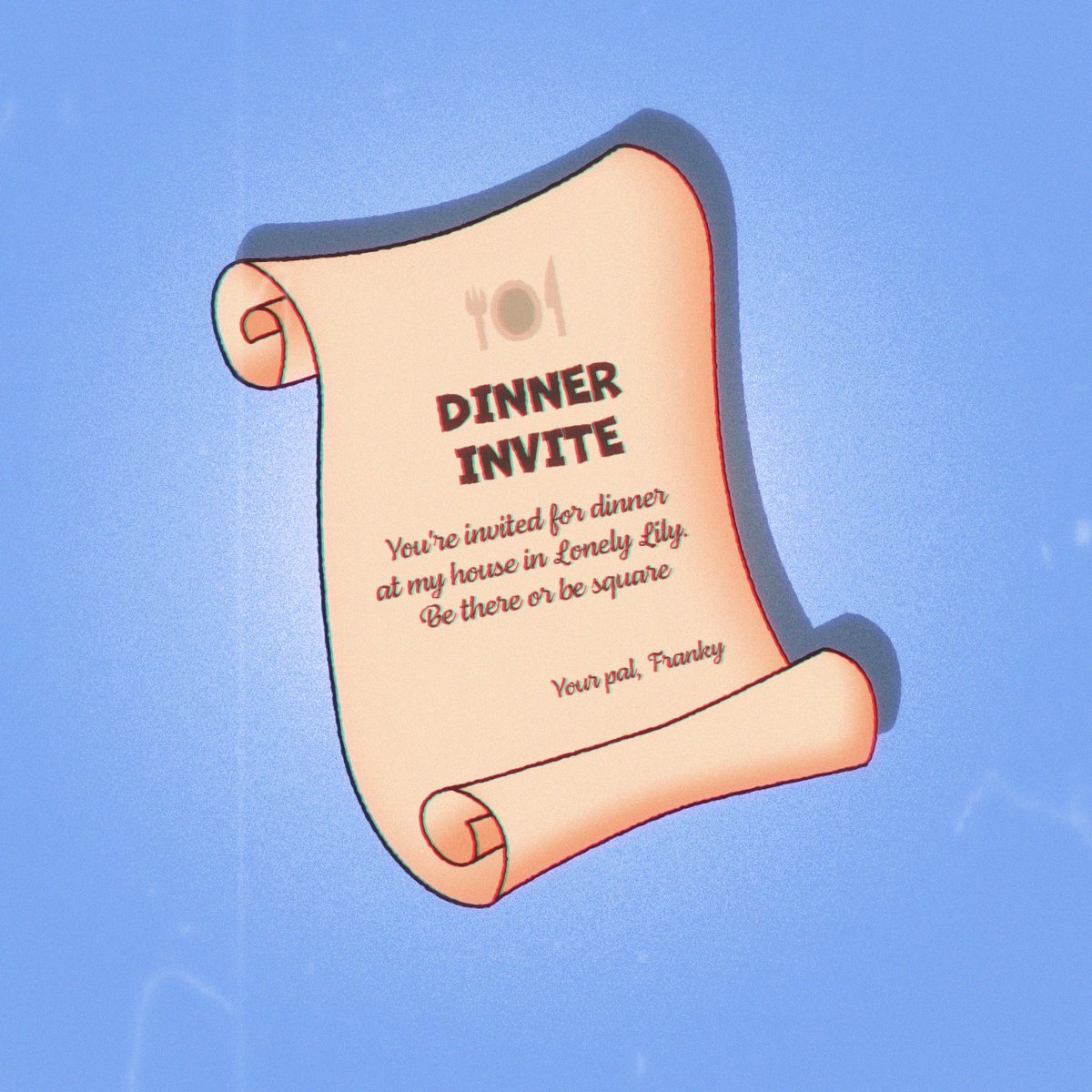 Franky is sending out his first dinner invites 🐸 📜 

For a chance at joining him and securing a Reservation List (RL) spot: 

Like, Retweet, and Reply to Franky's invitation below 👇