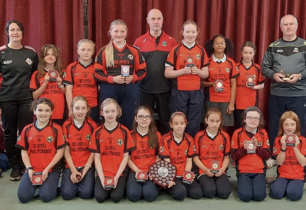 Glinsk_NS's tweet photo. Congratulations to the ⁦@GlinskLadies⁩ U12 team &amp; management on their county shield final win at the weekend. The team were delighted to show their winning silverware today. https://t.co/MY5oPb2doK