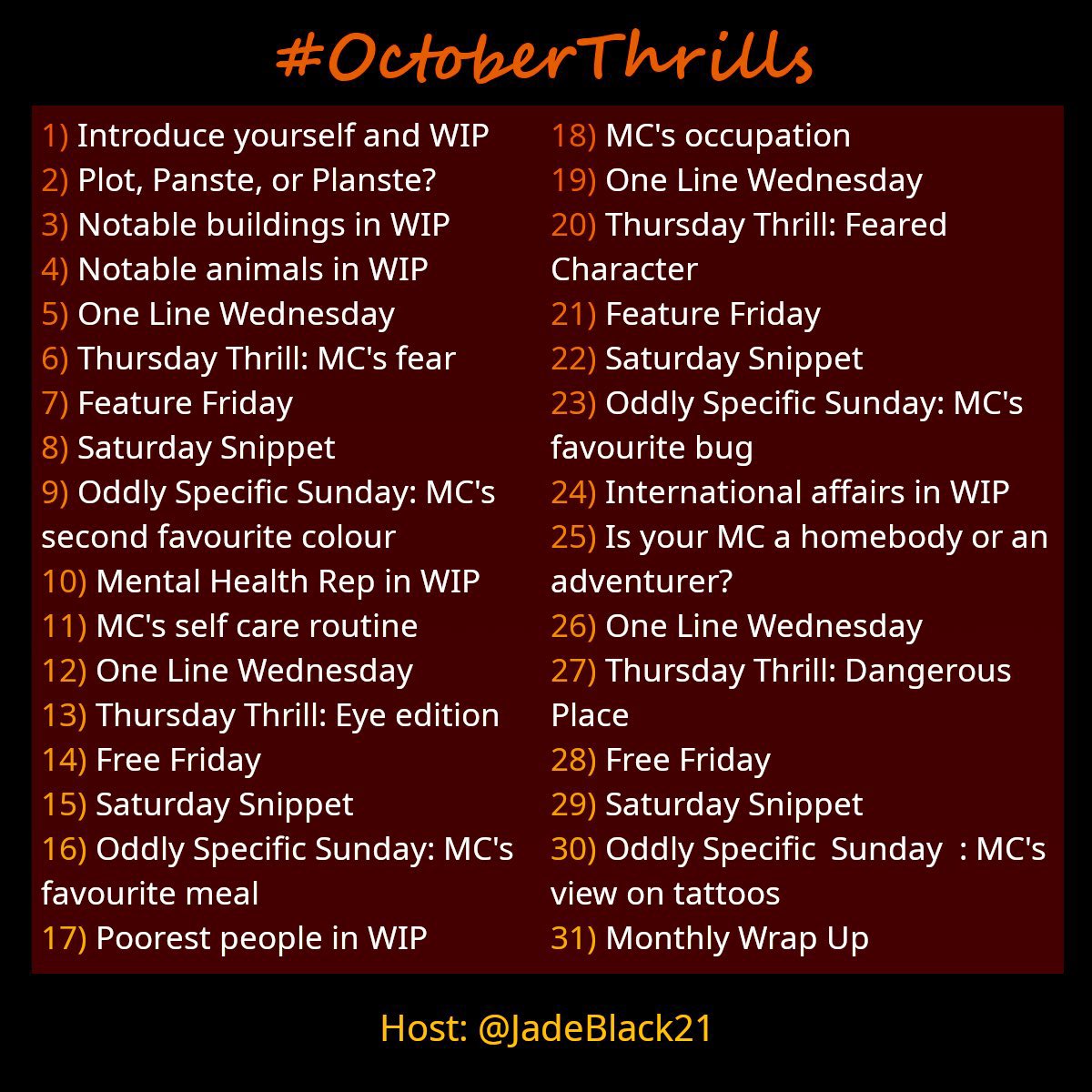 judewmire's tweet photo. Gah! Still late! Wednesday's one line here. I shall start with the very first line of the whole thing:
The eldest crones of the Witchbough nestled in the roots of the great tree and waited for the moon to rise.
#octoberthrills #witch #fantasy #nsauthor https://t.co/zFoFS32pxg