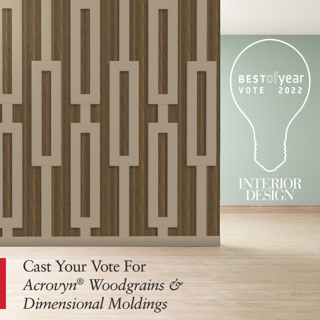 csinconline's tweet photo. Great news! Our Acrovyn® Woodgrains &amp; Dimensional Moldings are in the running to win the Interior Design 2022 Best of Year Awards! Now through October 14, help us win by casting your vote. https://t.co/42s6sGXAfJ
.
#BOYAwards #healthcaredesign https://t.co/0ooumBc3aT