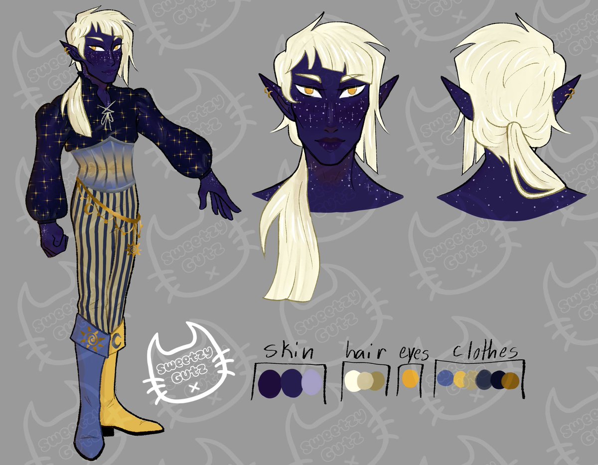 sweetzygutz's tweet image. Star skinned sun/moon elf adopt. Taking offers in the comments. Paypal only &amp;lt;3

#DnD #dndadopt #dndadoptable #oc #originalcharacter #adoptable #dungeonsanddragons #dndart #ocadopt