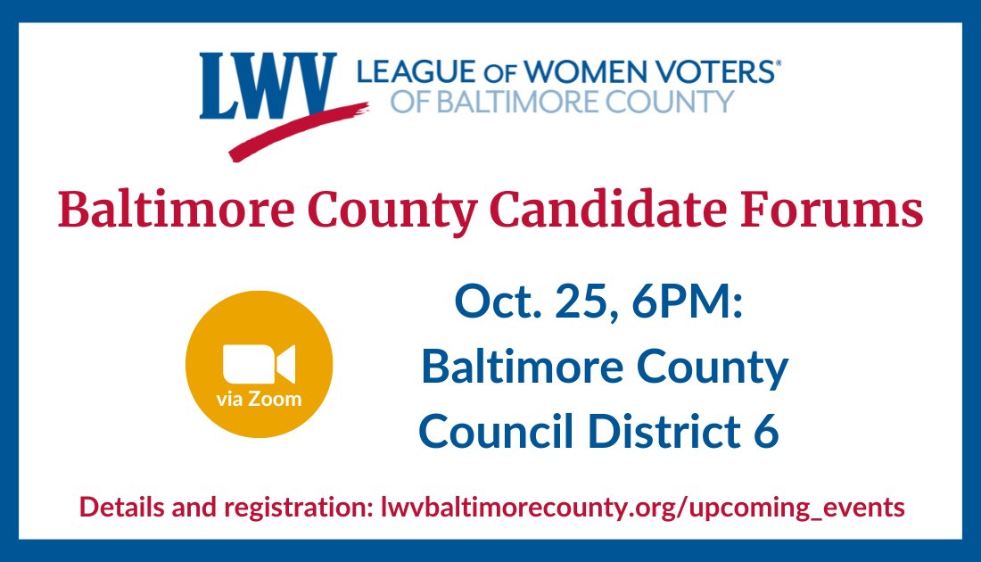 League of Women Voters of Baltimore County tweet media