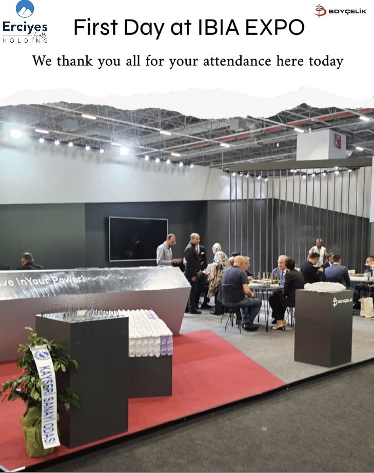 boycelik's tweet photo. We thank you all for your attendance here today!
@erciyesanadolu @serkoyay
@ibiabedding @ibiaexpo2022
#beddingindustries #mattress #pocketspringunits #bonelspringunits #steel #steelwire #tubesandprofile #roundtube #istanbul #kayseri https://t.co/1xKgXfavQ0