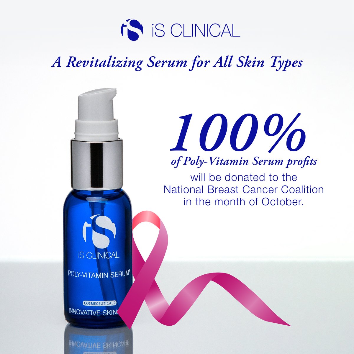 In recognition of #BreastCancerAwarenessMonth, we are continuing our commitment to donate 100% of #PolyVitaminSerum profits to the <a href="/NBCCStopBC/">National Breast Cancer Coalition</a> in the month of October.

Please follow <a href="/NBCCStopBC/">National Breast Cancer Coalition</a> to learn more about their ongoing efforts to end breast cancer.