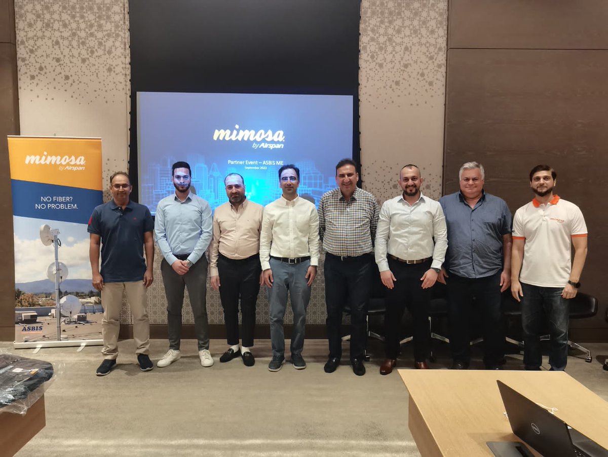 Our Annual Partner Enablement event on Yas Island Abu Dhabi, UAE was a huge success!
We want to thank our distributors <a href="/asbis_com/">ASBIS IR Official Account</a> and all of our Middle East partners for joining us at this event and learning more about Mimosa by Airspan!

#wisp #wirelessbroadband #FWA #wifi