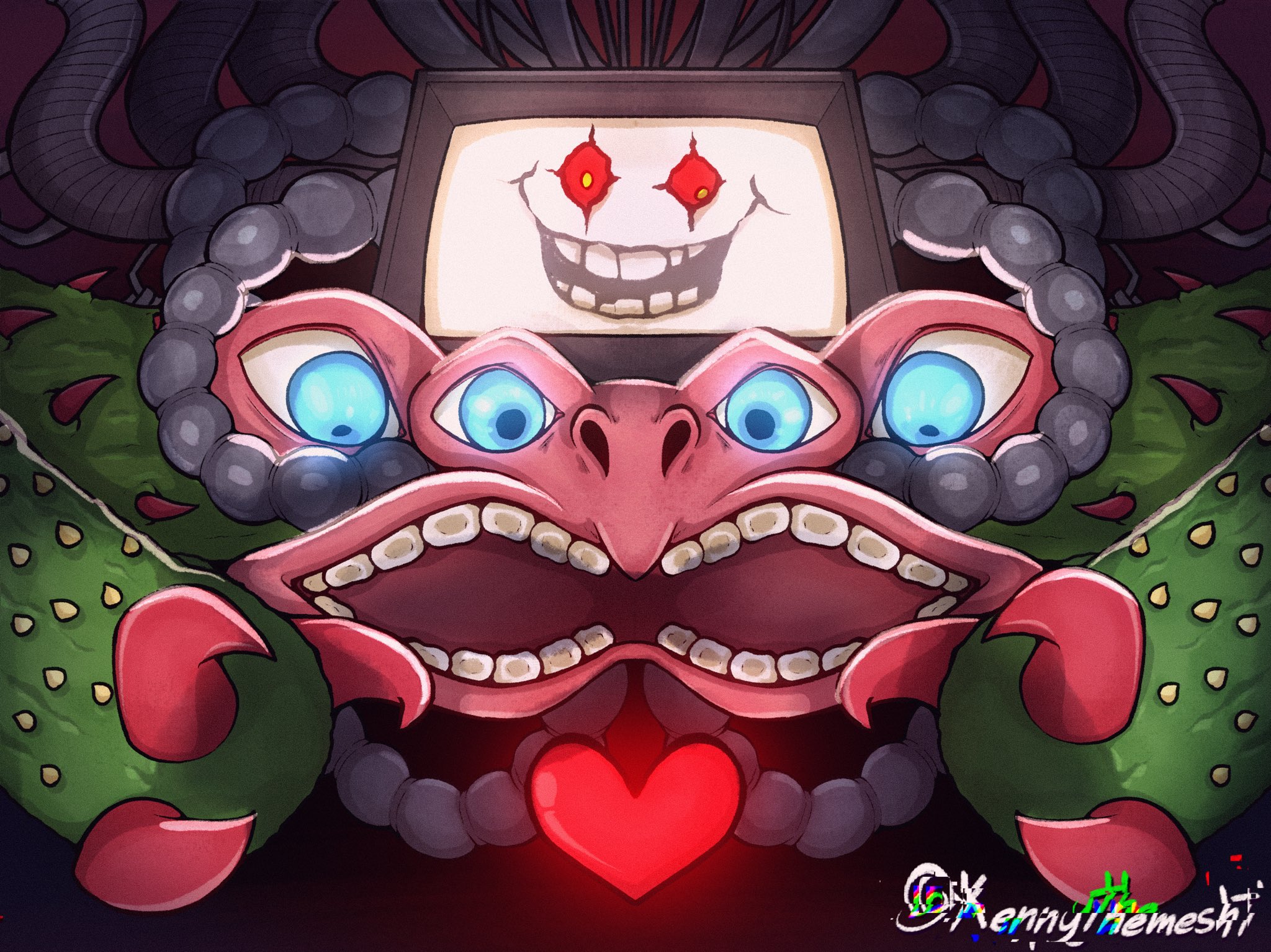 Omega Flowey Boss Fight - Undertale Fanart - Posters and Art Prints