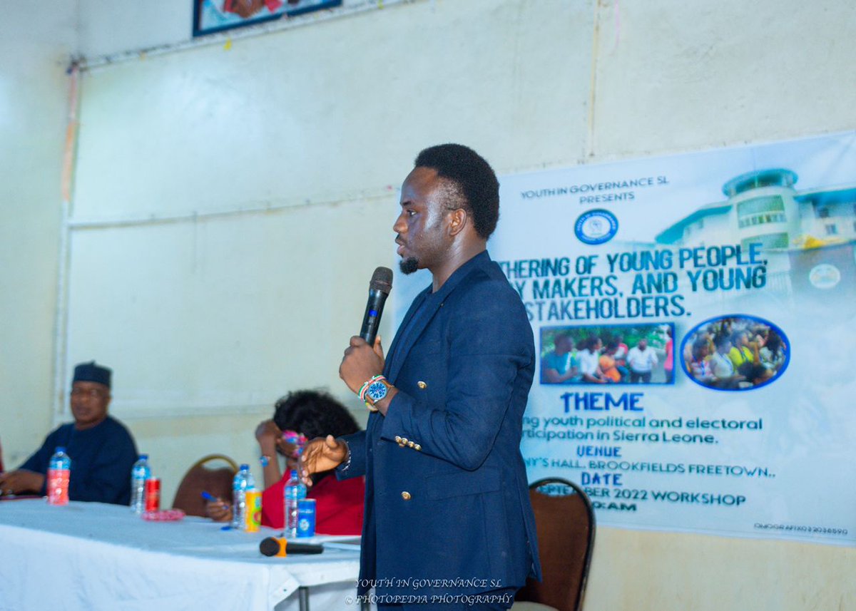 YIGSL's tweet photo. On the 29th September 2022, which is a week ago today, The Youth In Governance Sierra Leone held a one day workshop tasked with gathering young persons, policy makers and young stakeholders with the aim of increasing youth political and electoral participation in Sierra Leone. https://t.co/NgFmKrSgW0