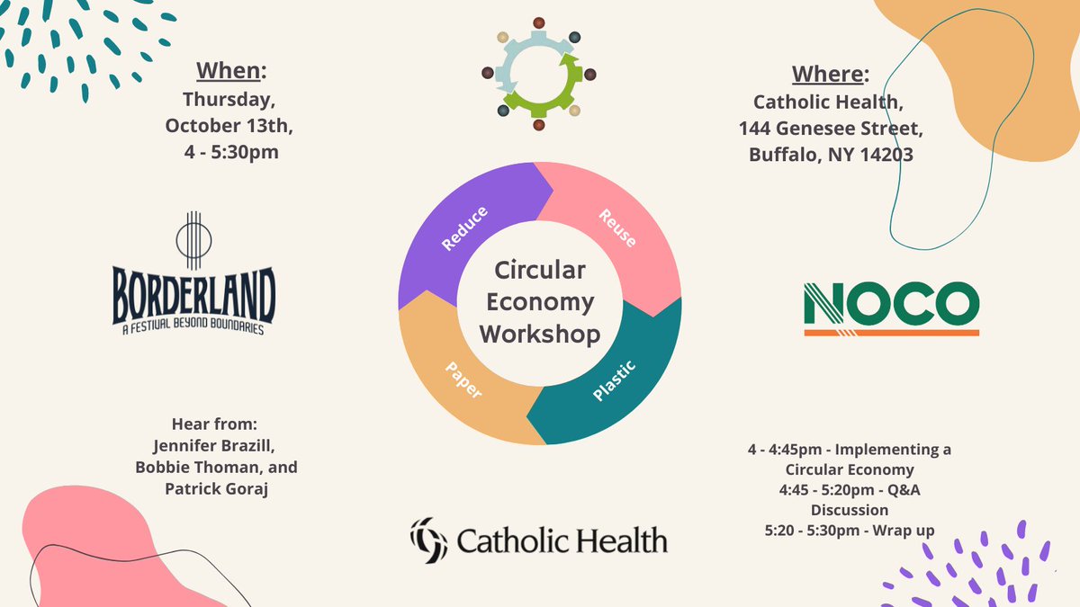 Do you have your tickets yet?🎟️

Join us Thursday, October 13th for our Circular Economy Workshop. Learn implementable strategies that your business can use to reduce paper and plastic pollution in the workplace. 

Register today at: eventbrite.com/e/424356921977