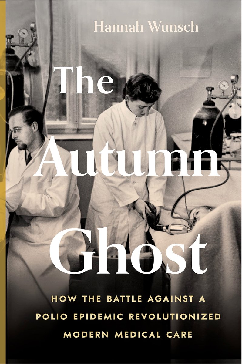 Excited to share the cover of my book, The Autumn Ghost, due out 5/9/23! Narrative nonfiction about one #polio epidemic that changed medical care. Inspired by so many writers I admire to tell this important story. @greystonebooks #medicalhistory #books #nonfiction