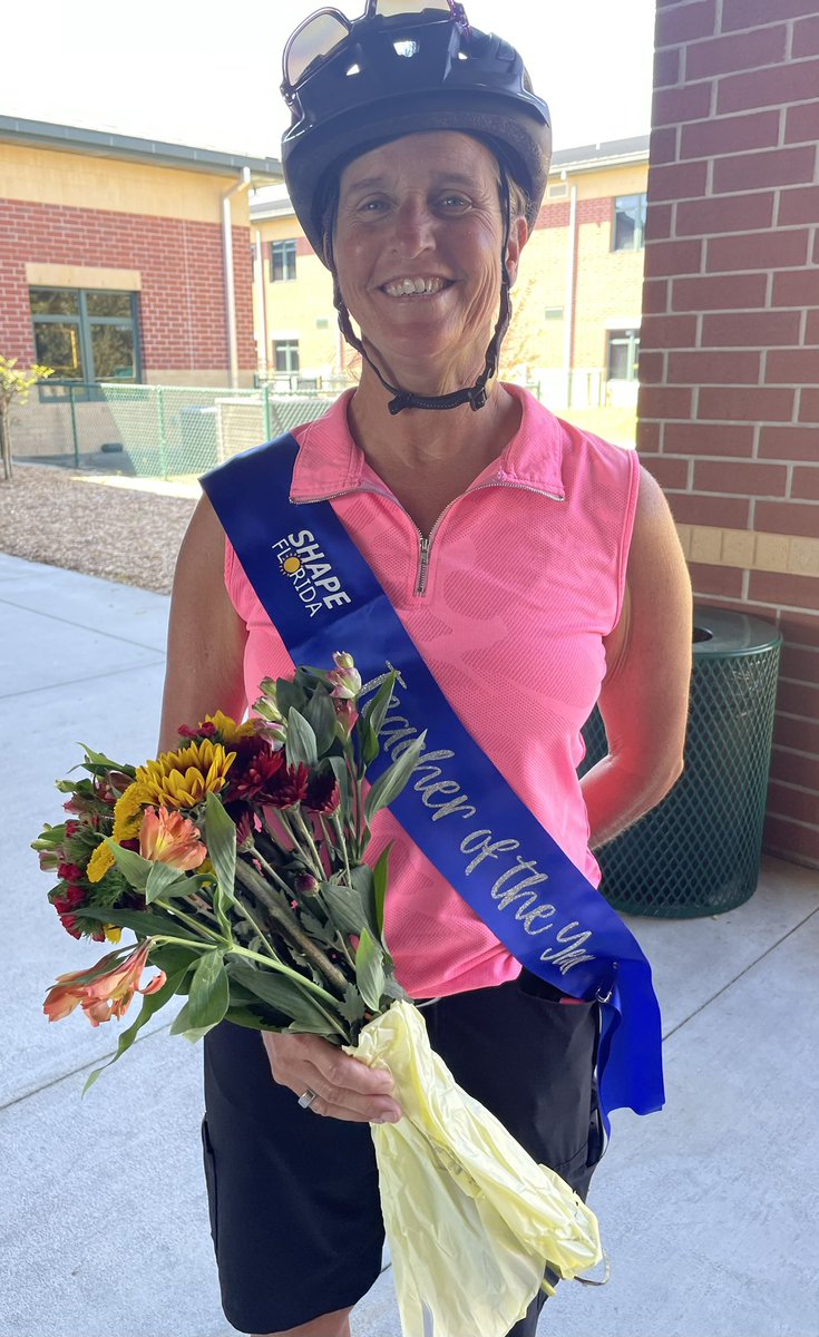 Congratulations to Susan Searls from Davenport School of the Arts <a href="/PolkSchoolsNews/">Polk County Public Schools</a>! She has been named <a href="/SHAPE_Florida/">SHAPE_Florida</a> Middle School Physical Education Teacher of the year. Congratulations!!! <a href="/pcps_athletics/">PCPS Athletics</a>