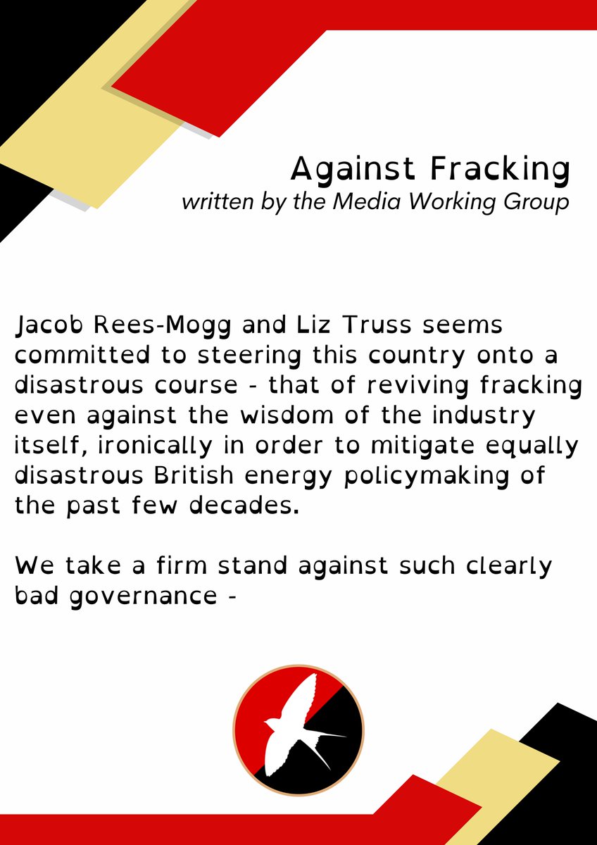 HarmonyPartyUK's tweet photo. Read the statement written by our #MediaWorkingGroup in response to Jacob Rees-Mogg & Liz Truss' plans to run roughshod over local, national, and industrial consensus on fracking in this country. π https://t.co/TwZjOpWiR1