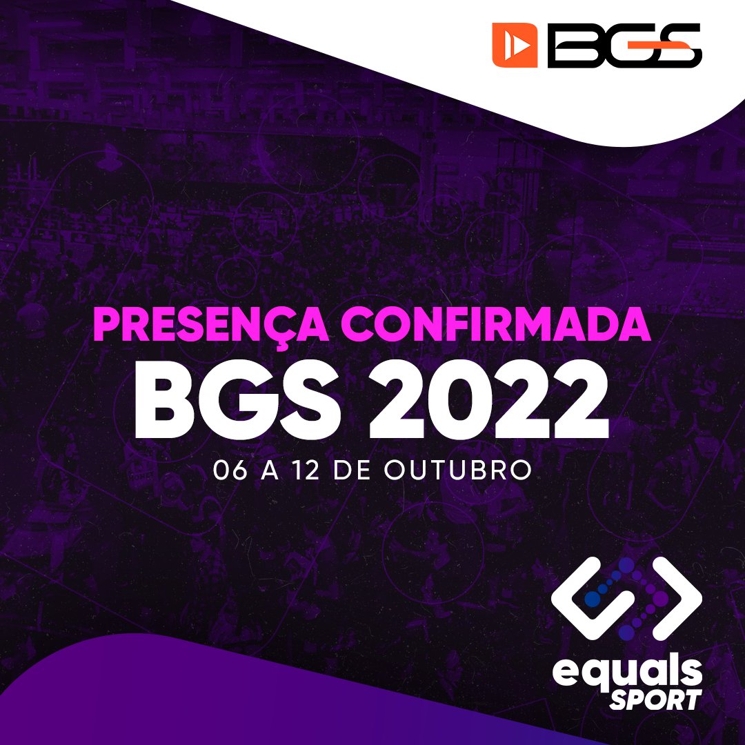 EqualsSport's tweet photo. Sabe aquele evento onde todos os gamers se encontram? aquele lá que tá todo mundo esperando desde 2019? Pois é... ESTAREMOS LÁ! A partir de hoje até o dia 12 somos presença confirmada na BGS 2022! 🥳 https://t.co/s1OiT7cfOl
