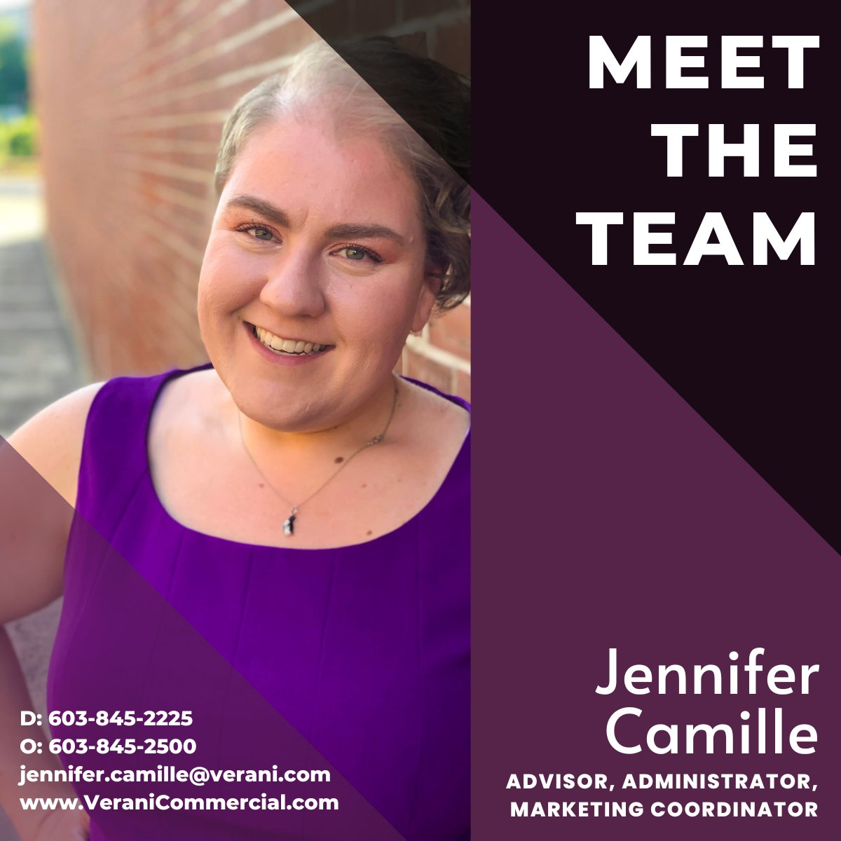 #MeetTheTeam Episode 2

Jenn is the Division administrator, graphic designer, copywriter, proofreader, blog writer, social media coordinator, help desk and whatever other duties call. She is also a REALTOR® and practices commercial AND residential real estate.