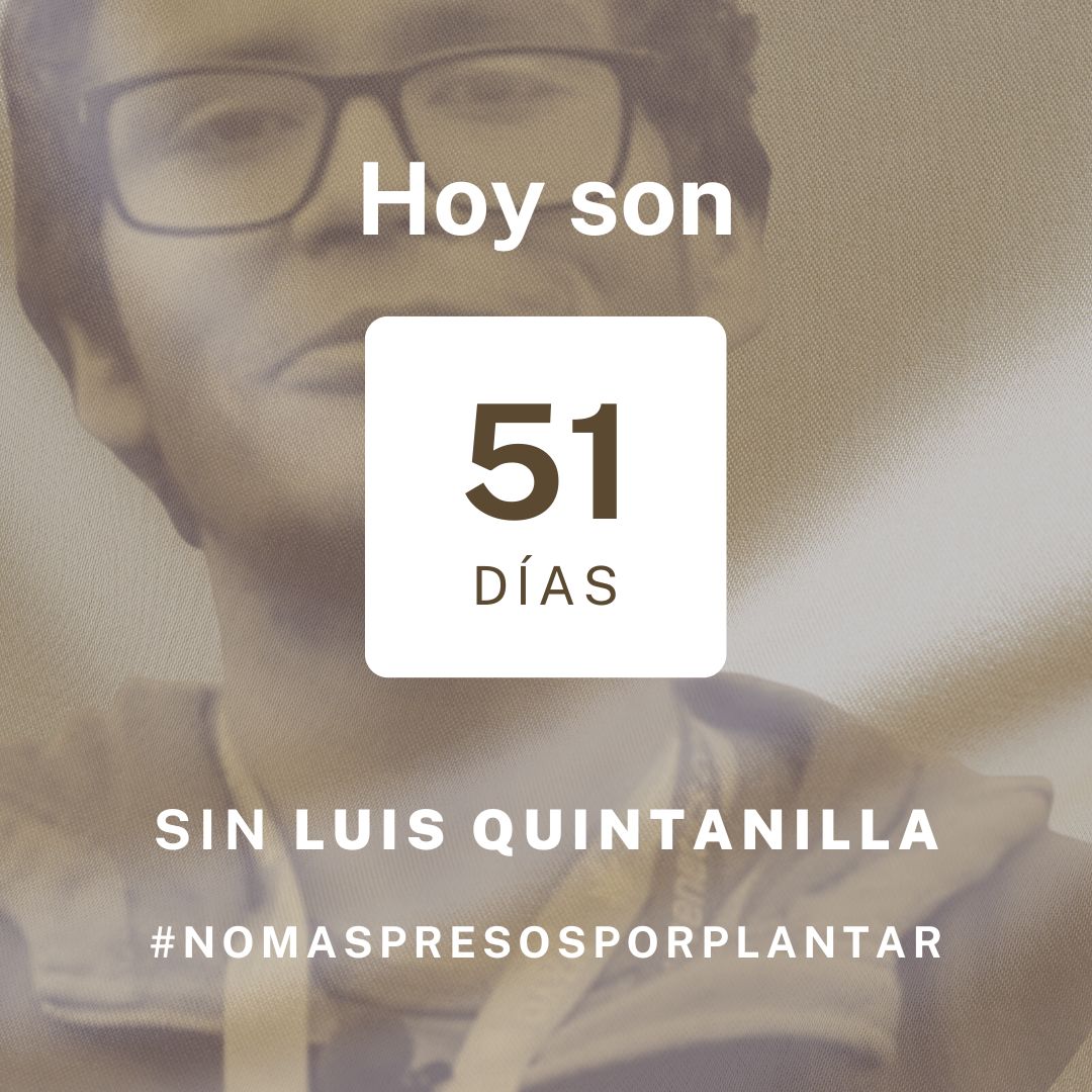 fechicc's tweet photo. Hoy cumple 51 días en prisión don Luis Quintanilla presidente de Dispensario Nacional. Como Federación Chilena de Colectivos Cannábicos apoyamos el trabajo realizado por don Luis Quintanilla y condenamos la persecución estatal liderazgos emblemáticos del uso medicinal de cannabis https://t.co/L4W57z3unO