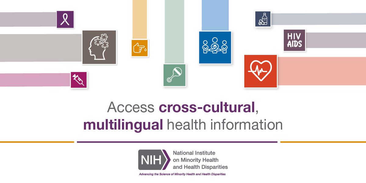 DYK? You can access health information in multiple languages about cancer, diabetes, mental health, and more through NIMHD’s #LanguageAccessPortal. Check it out! #HealthLiteracyMonth bit.ly/2lzAJOq