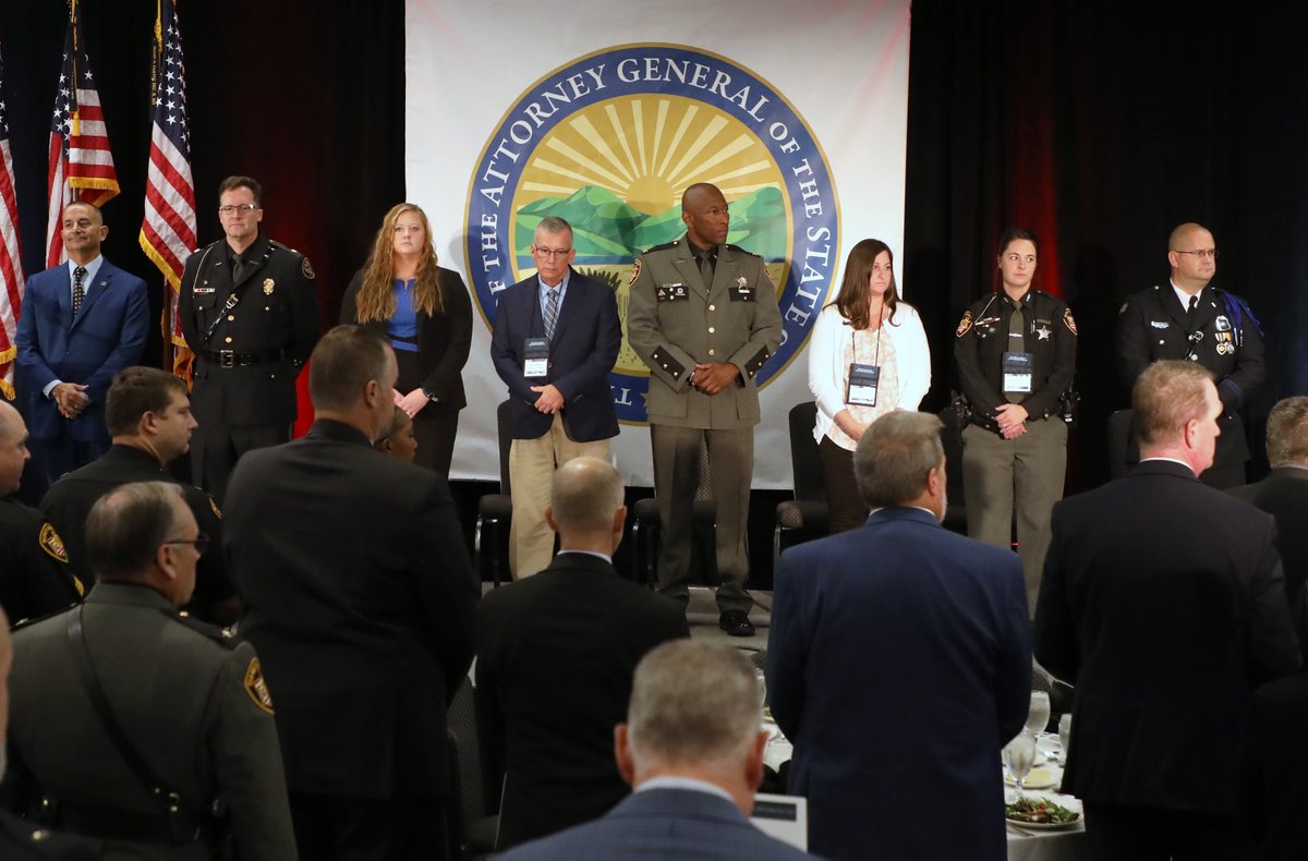 OhioAG's tweet image. AG Yost today recognized the significant contributions of several peace officers, one former officer, a forensic scientist and one civilian as part of his annual Law Enforcement Conference.