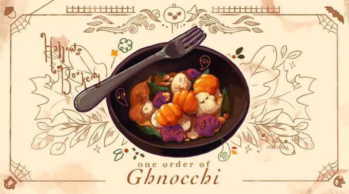  Ghnocchi Sitting in full-flavoured cream sauce with sage undertones, this dish is full of ghosts ready to explore your mouth. 