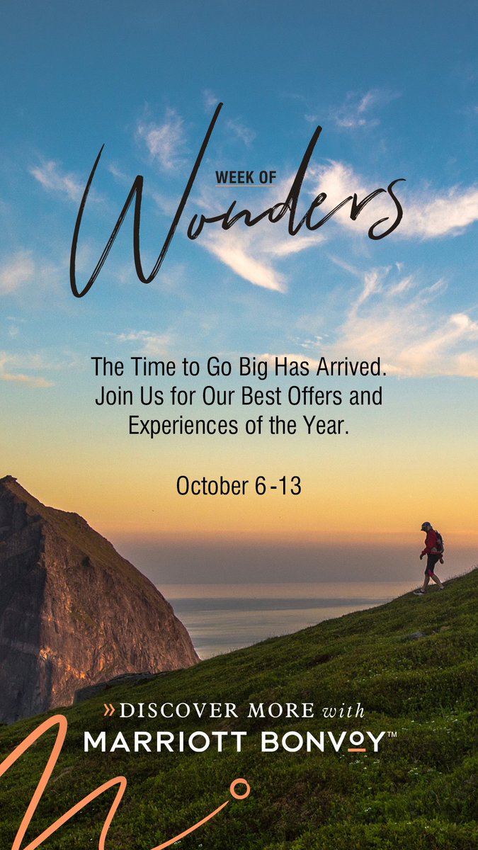 The Time to Go Big Has Arrived. Join Us for Our Best Offers and Experiences of the Year.
October 6-13.  View Offers: sher.at/6010Mew5n

#WeekOfWonders 
#hotellife #luxuryhotels #hotelstay #sheratonabuja #sheratonabujahotel #hotelfun #abuja #nigerianhotels #marriottintlmea