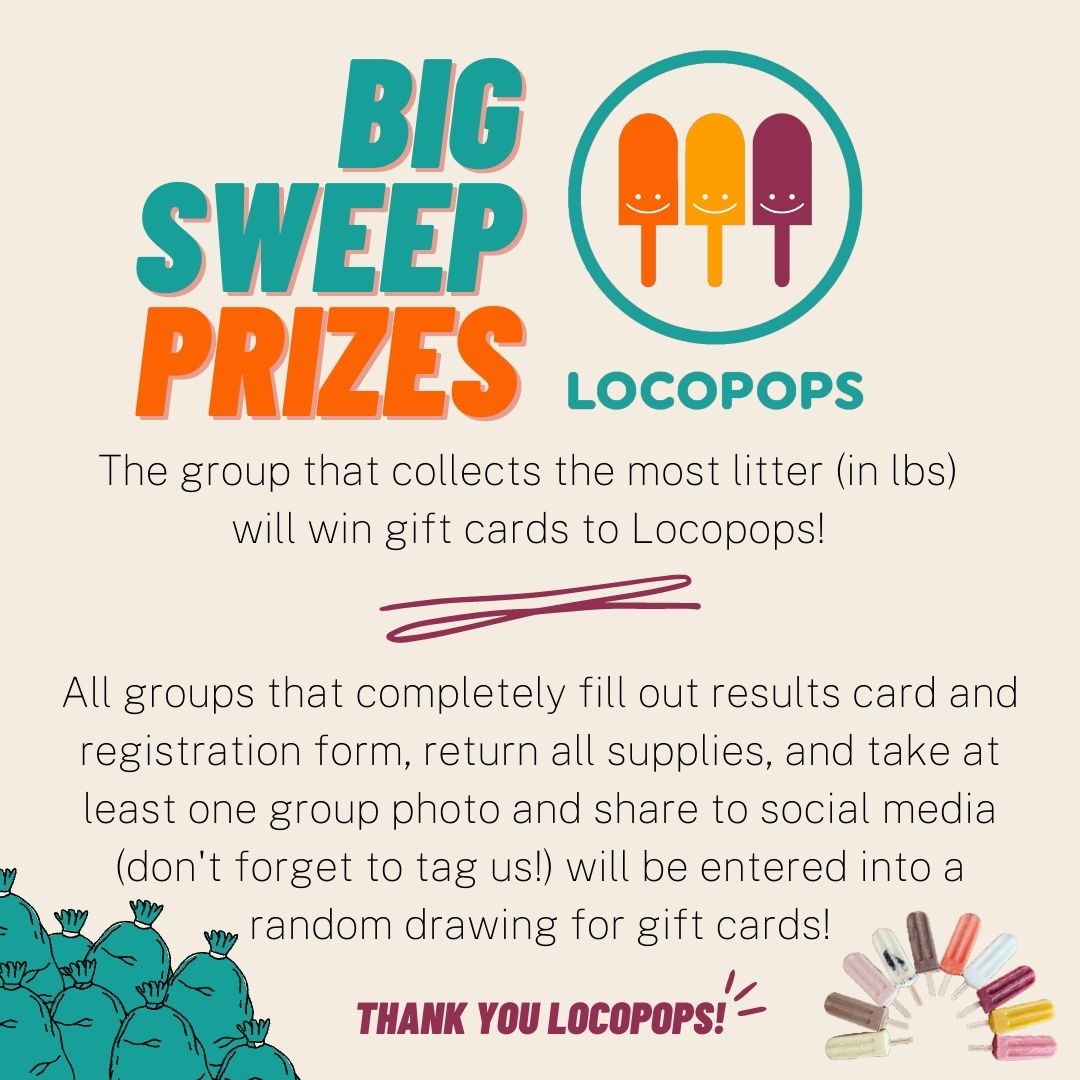 There are several #DurhamBigSweep events happening this weekend, and joining one could give you the chance to win delicious <a href="/locopops/">LocoPops</a> for you and your group!

(Pro-tip: the Pearsontown Trail cleanup on 10/9 is going to produce A LOT of litter)

Register: keepdurhambeautiful.org/events/durhamb…