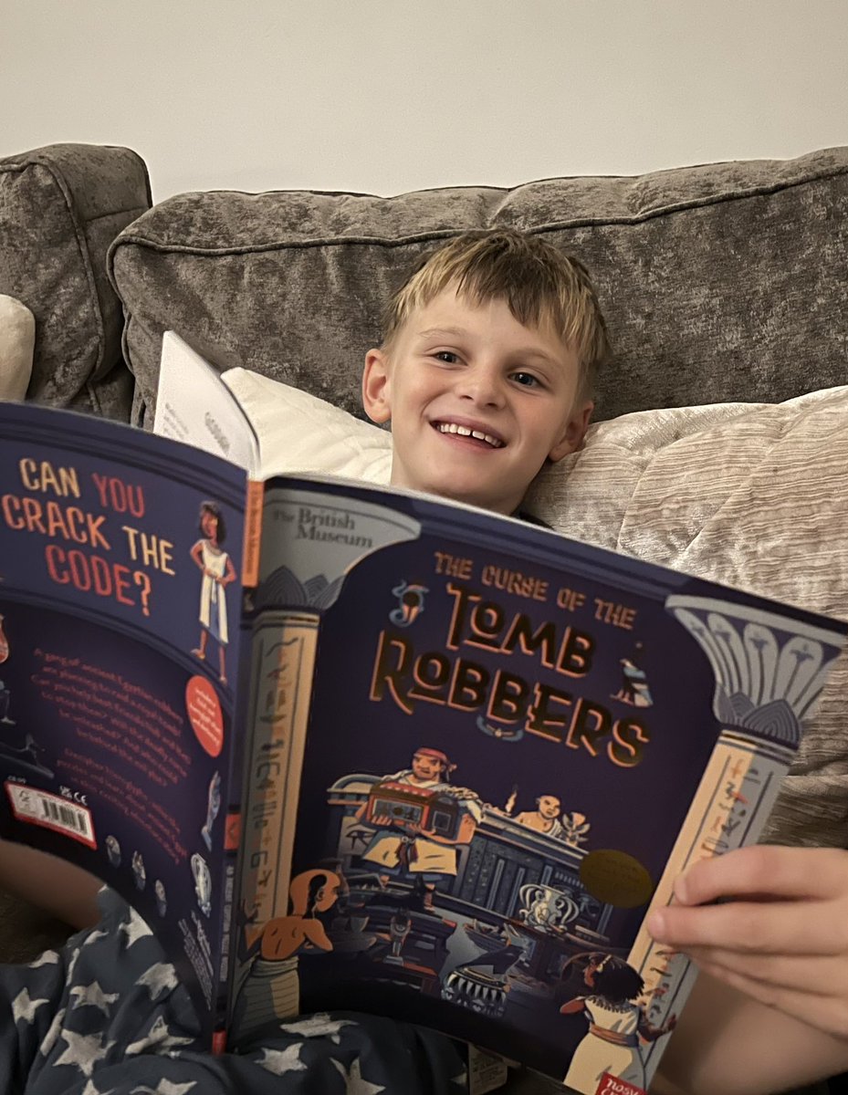 CharlieCoupe's tweet photo. @andyseedauthor @BPSYr5 Henry loved it and is enjoying cracking codes tonight before bed! https://t.co/4v479TeU5V