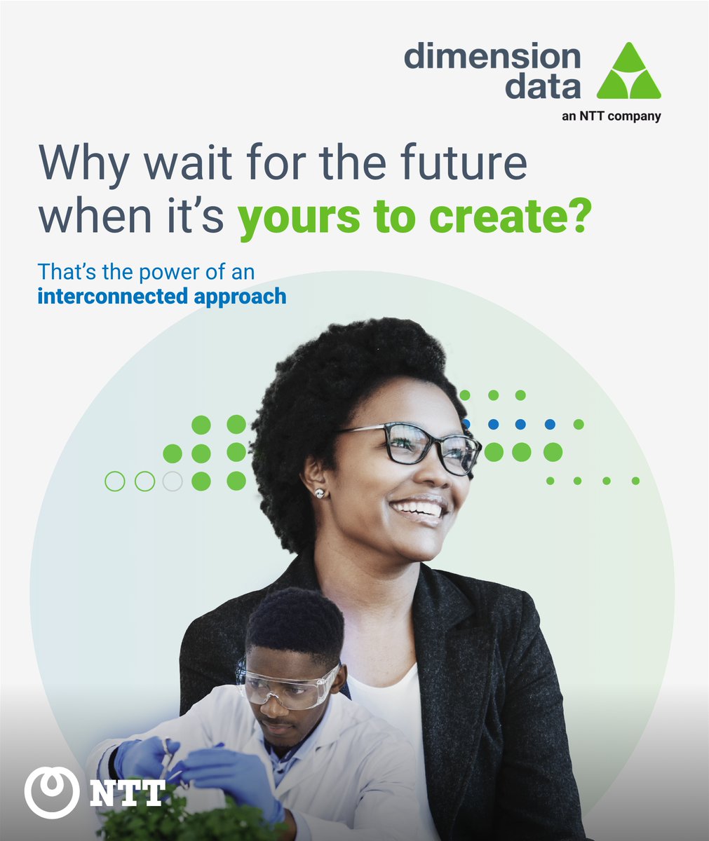 NTTDATAMEA's tweet photo. As a global technology pioneer with a distinctly African heritage, isn’t it time you partner with Dimension Data as you gear up your business for the next wave of change? Learn more here: https://t.co/ilUPUXZ5zK #DDNTTInterconnected https://t.co/uOUMLiceR1