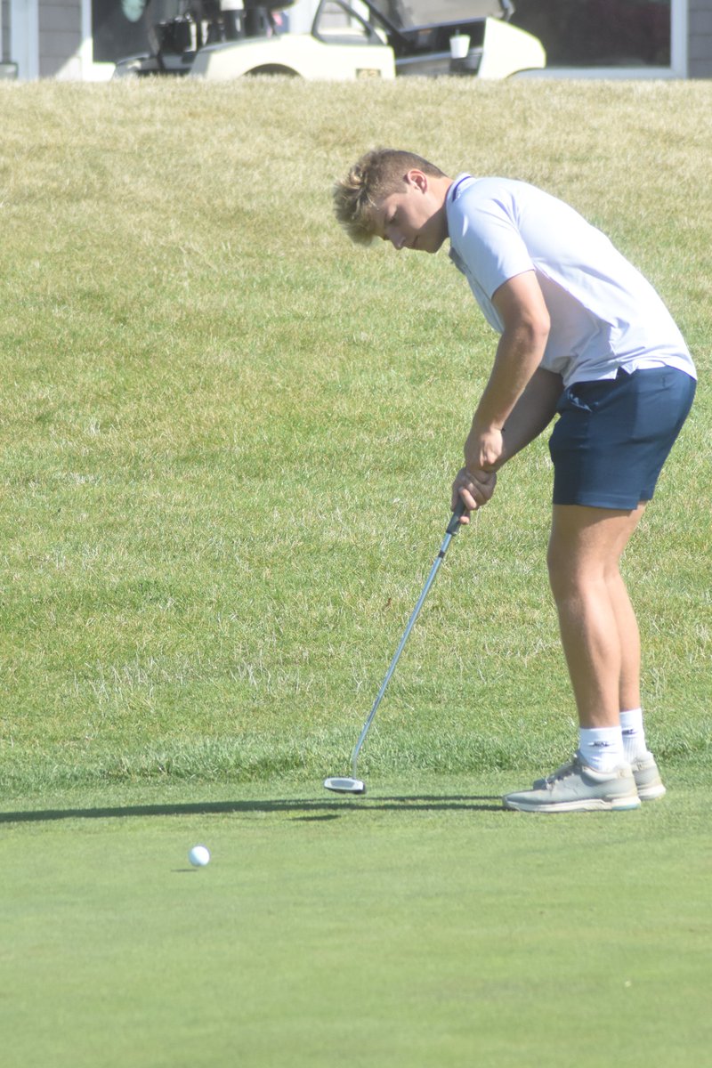 JeffRatliffNWS's tweet photo. Napoleon's Will Fraker shot a 74 today at the Division II District Boys Golf Championships at Eagles Landing Golf Course and has qualified for next week's Div. II State Tournament. https://t.co/lJAor87Qhi