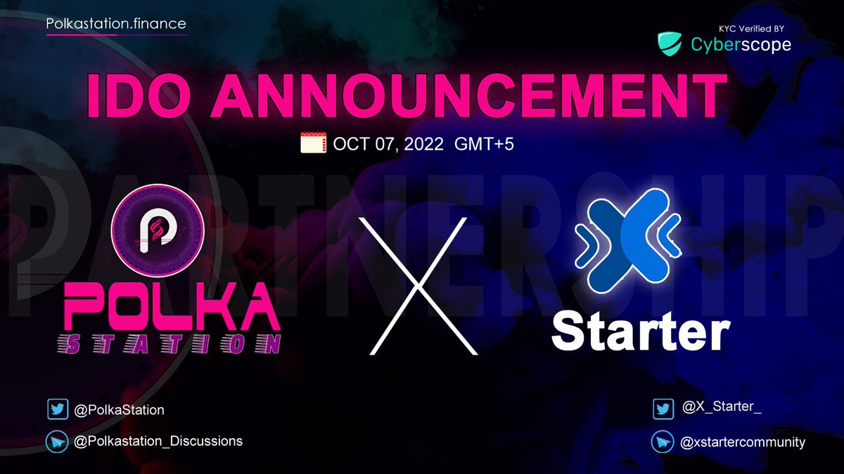 $POLKAS #IDO ON 
@X_Starter_      🚀

We are thrilled to announce that $POLKAS token will be launched on X-Starter 🤩

🔹Sale Start: OCT 07  GMT+5
🔹Sale End:   OCT 09  GMT+5
🔹Public Price: $0.0125
🔹Link Pool: x-starter.org/pools/pools-li…

#POLKAS #POLKASTATION #XSTARTER