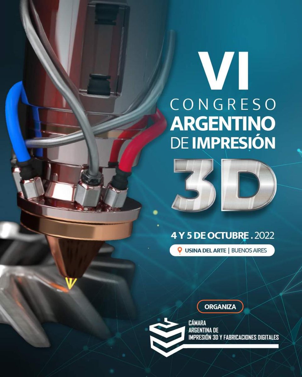 ALDOLORUSSO's tweet photo. Estuve presente en el VI Congreso Argentino de Impresión 3D en la Usina del Arte.
Un placer acompañar a esta industria tan innovadora que no para de crecer 💪🏻
¡Gracias @IrenePrestiweb !
@camar3de https://t.co/8xMgzGHm68