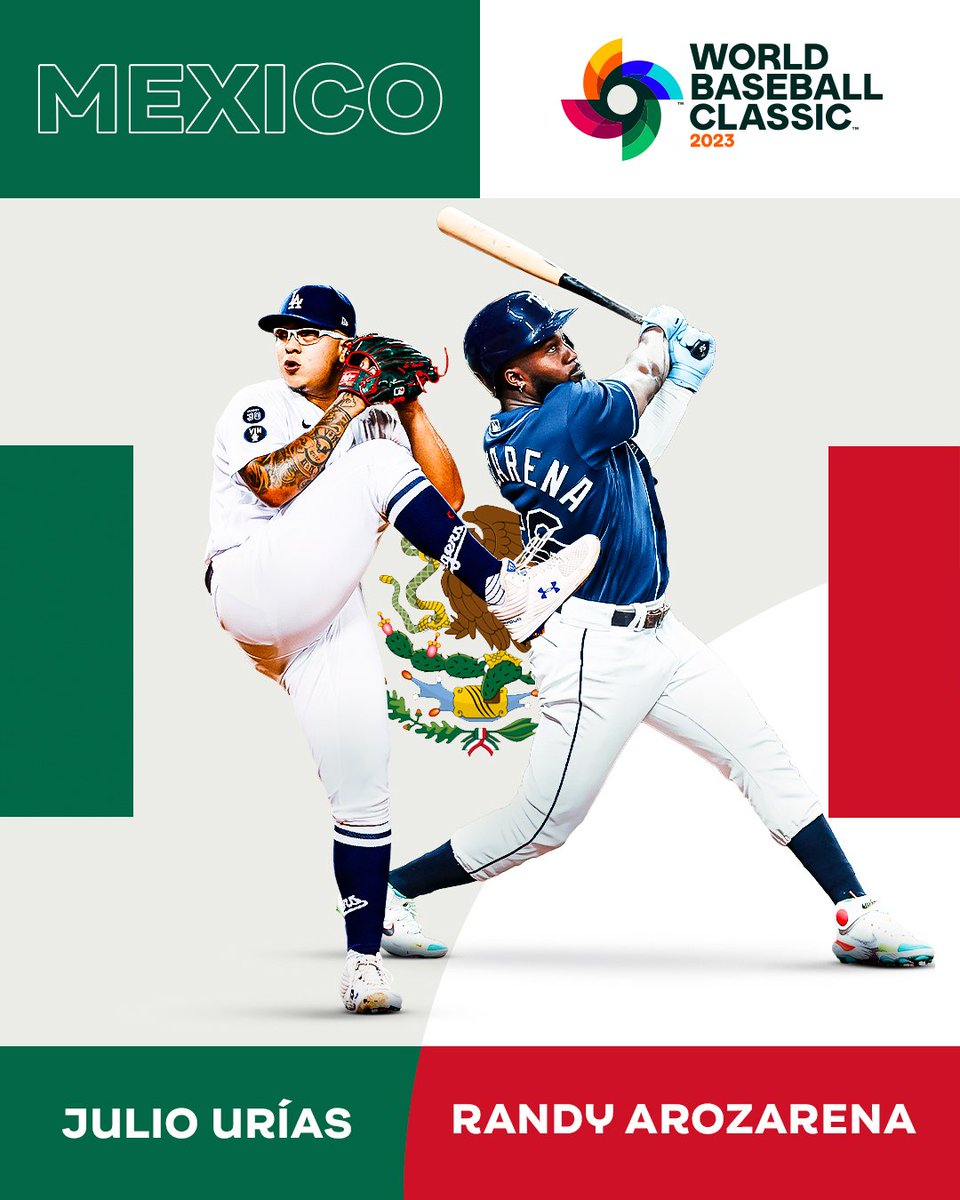 MLB's tweet photo. Julio Urías and Randy Arozarena intend to play for Team Mexico in the #WorldBaseballClassic! https://t.co/yw2ONDq7z8