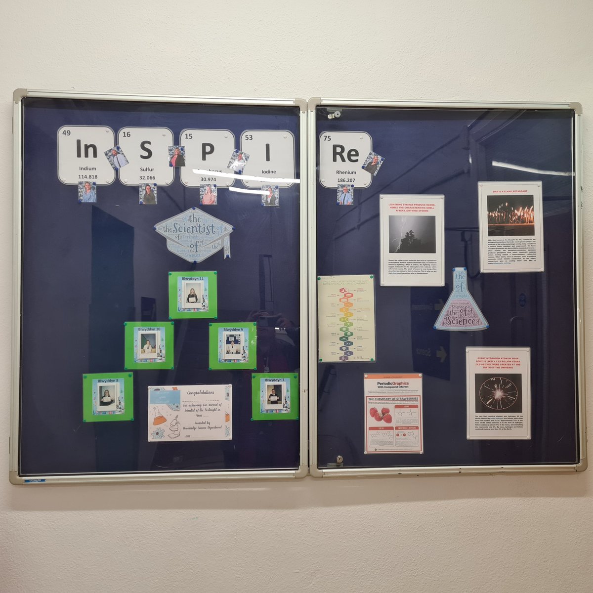 SciNewbridge's tweet photo. Llongyfarchiadau to our first group of Scientists of the fortnight! You've shown excellent skills and made fantastic progress and look great on our new Inspire celebration board!
Year 7: TL
Year 8: LH
Year 9: JW
Year 10: KE
Year 11: ES 
@NewbridgeSch @EAS_STEM https://t.co/sRbu1WriQw