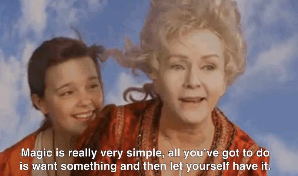 AshleaSexton's tweet photo. How to manifest. #manifesting #howtomanifest #Halloweentown #disneyslaps #disneyquotes https://t.co/2SgZWRITNw