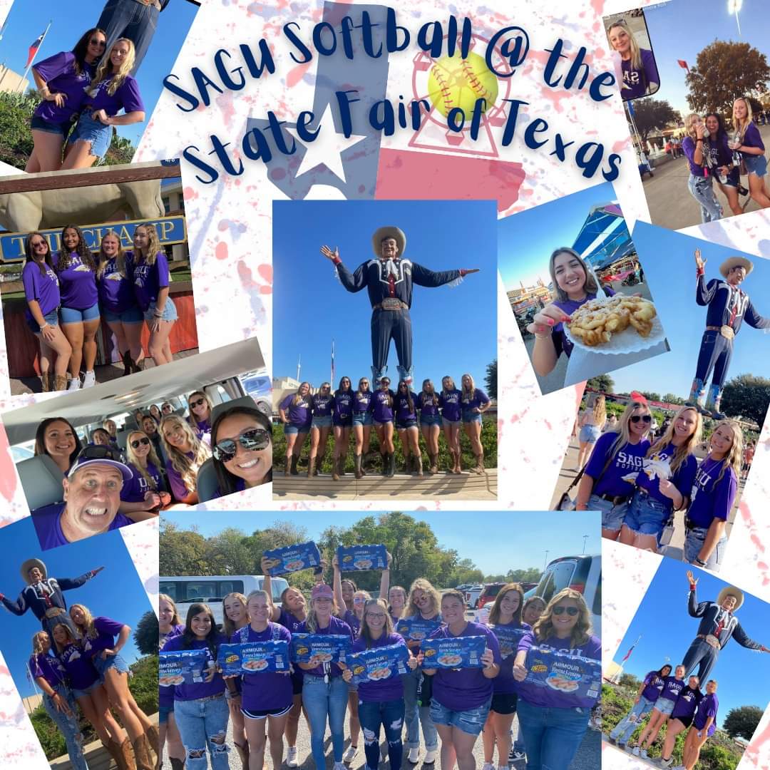 SAGU Softball (@sagu_softball) on Twitter photo SAGU Lion Softball taking over the State Fair of Texas! ๐ฅ๏ธ <a href="/SAGUSportsNet/">SAGU Sports Network</a> #friedfood #ferriswheel #midway SAGU Lion Softball taking over the State Fair of Texas! ๐ฅ๏ธ <a href="/SAGUSportsNet/">SAGU Sports Network</a> #friedfood #ferriswheel #midway