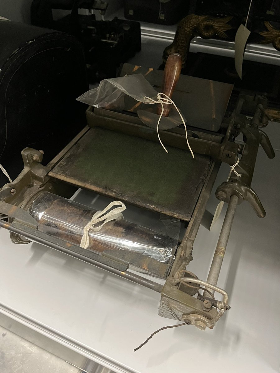 emma_awe's tweet photo. Visited @IngeniumCa yesterday, toured by @SEJaworski! It was amazing — got to check out some incredible printing artifacts! Fun research things about alternative media are now brewing!!! 👀 https://t.co/JlsFBvAKHw