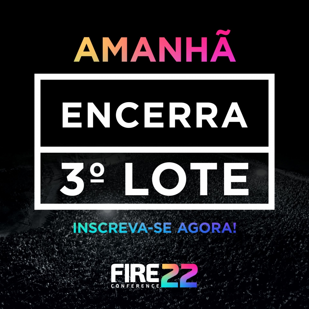 CfanBrasil's tweet image. O 3º LOTE ENCERRA AMANHÃ... 
Não vai falar que não avisamos hein?!?! 🏃 Ainda dá tempo de garantir sua vaga na conferência que vai impactar sua vida para sempre!

Acesse fireconference.com.br

#fireconference #fire22 #cfanbrasil