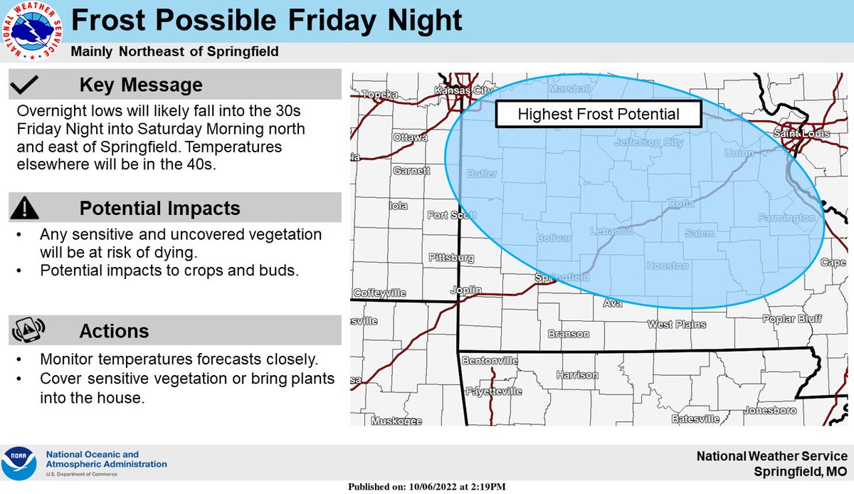 NWS Springfield on Twitter "Colder temperatures this weekend could