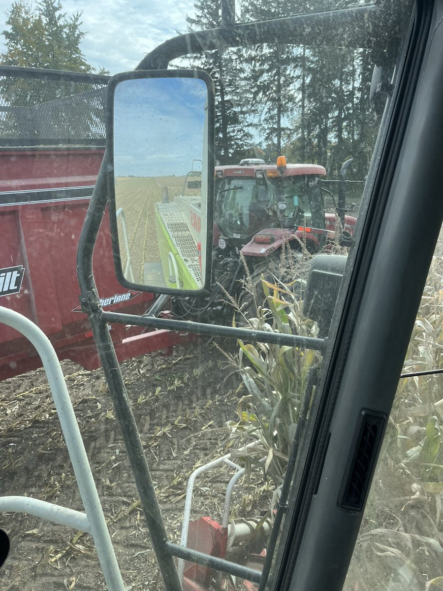 Couples that chop corn together stay together right so far so good 22 years and counting #silage22 #farmerswife