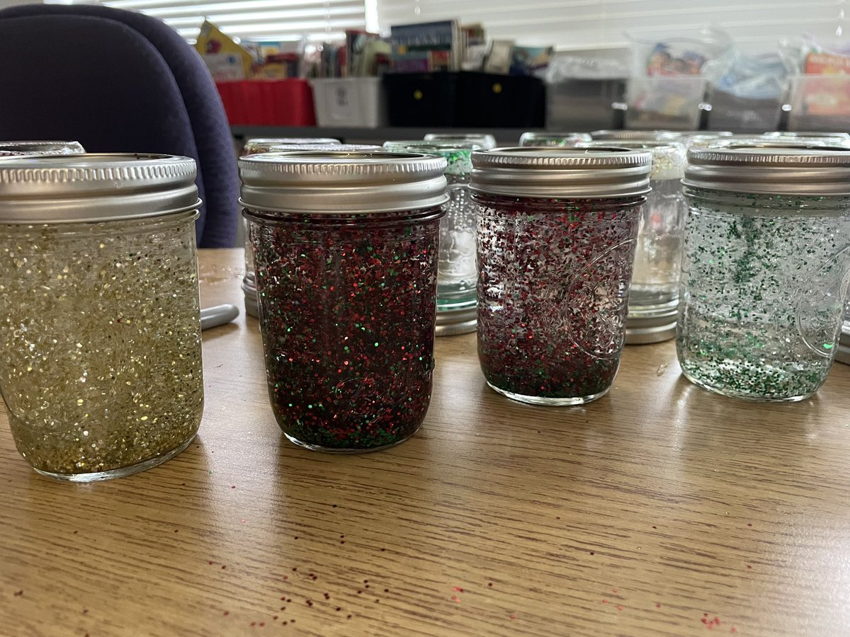 jfpaine's tweet photo. Thank you @GreeceTeachers for the grant to purchase materials for our calming jars. We’re learning how to focus on the falling glitter to calm our minds when experiencing strong emotions. @LongridgeGCSD https://t.co/yDgMcCddS5